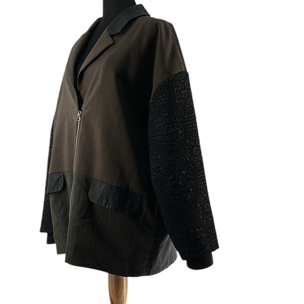 Art point blazer patch work pattern block jacket Vienna avant garde sz M - Picture 11 of 13
